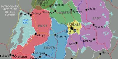 Mapa de kigali, Rwanda