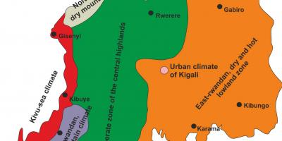 Mapa de Rwanda climàtic