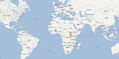 Mapa de Rwanda en el món
