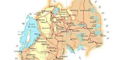 Mapa de Rwanda carretera