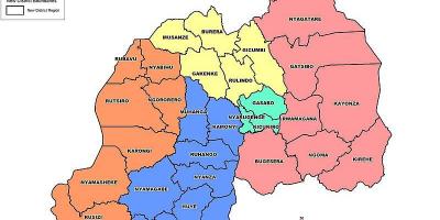 Mapa de Rwanda mapa de les províncies