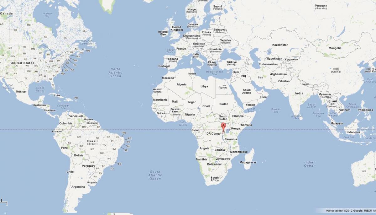 mapa de Rwanda en el món