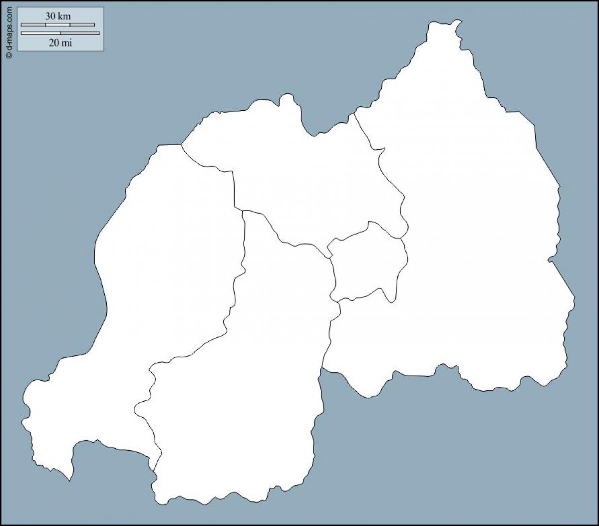 Rwanda mapa de contorn